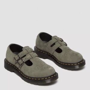 New Dr Martens 8065 Mary Janes Nickel Grey UK 4 US 6